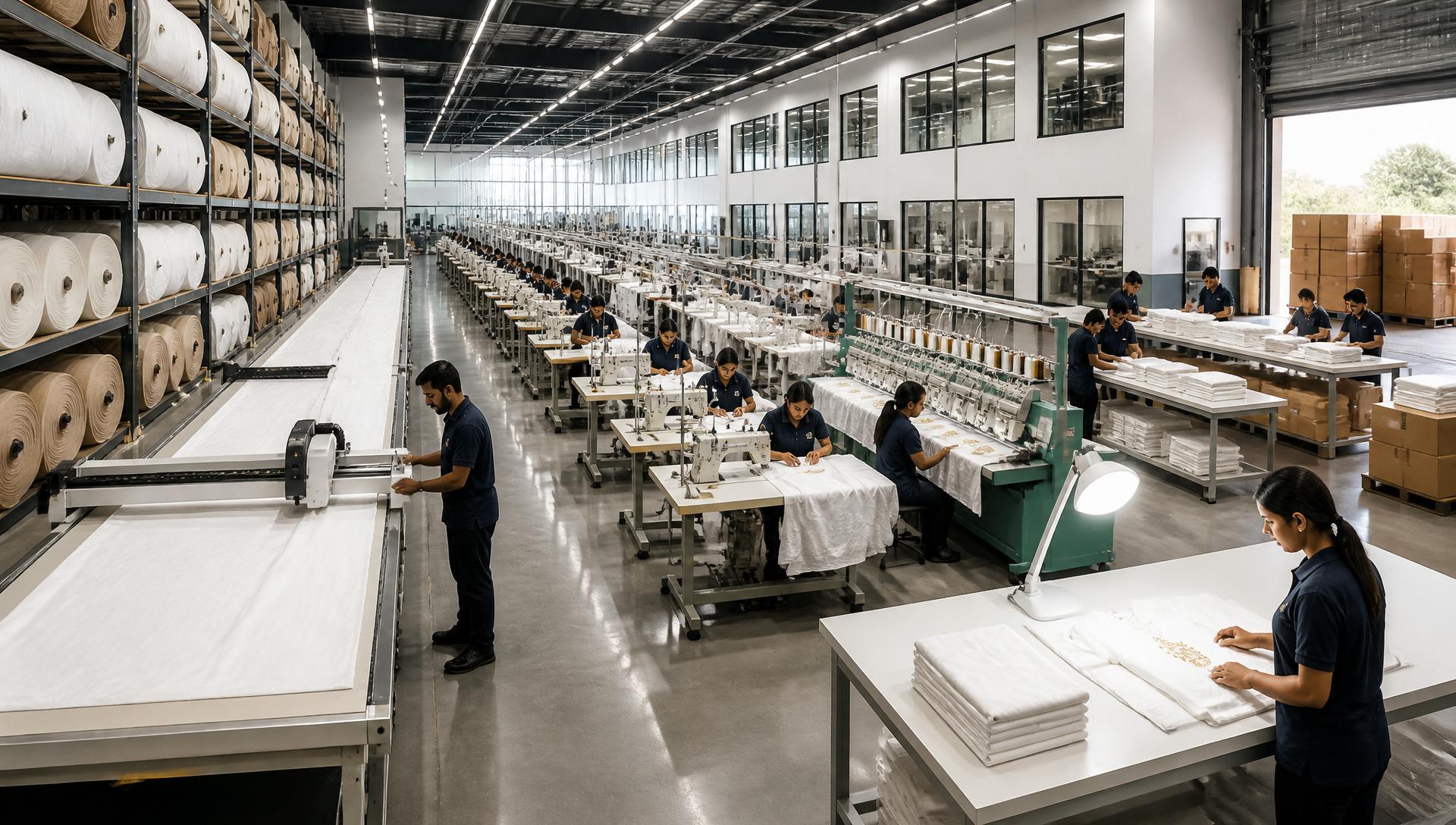 Panoramic view of ITS factory floor